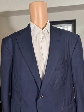 Tom Ford Navy Blazer Sport Coat 54C 44S US Men's Italy Wool EUC